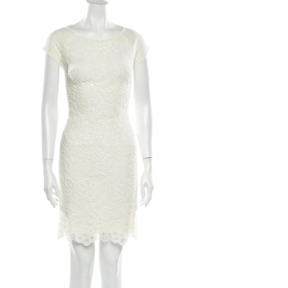 REBECCA TAYLOR White Lace Mini Dress - Picture 2 of 6